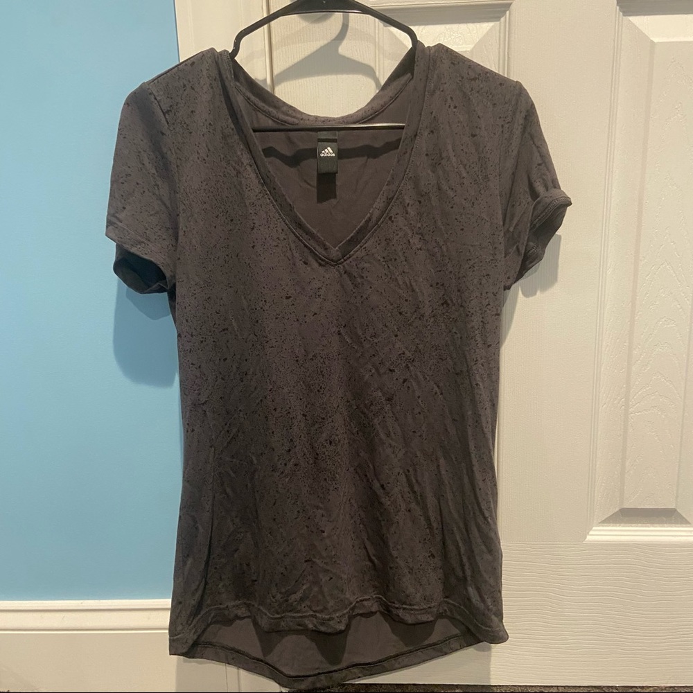 Adidas Paint Splatter Dark Gray Short Sleeve Tee